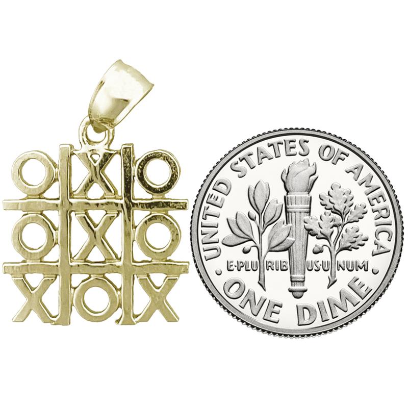 14K Gold Tic-Tac-Toe Charm