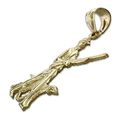 14K Gold Hunter and Hound Pendant
