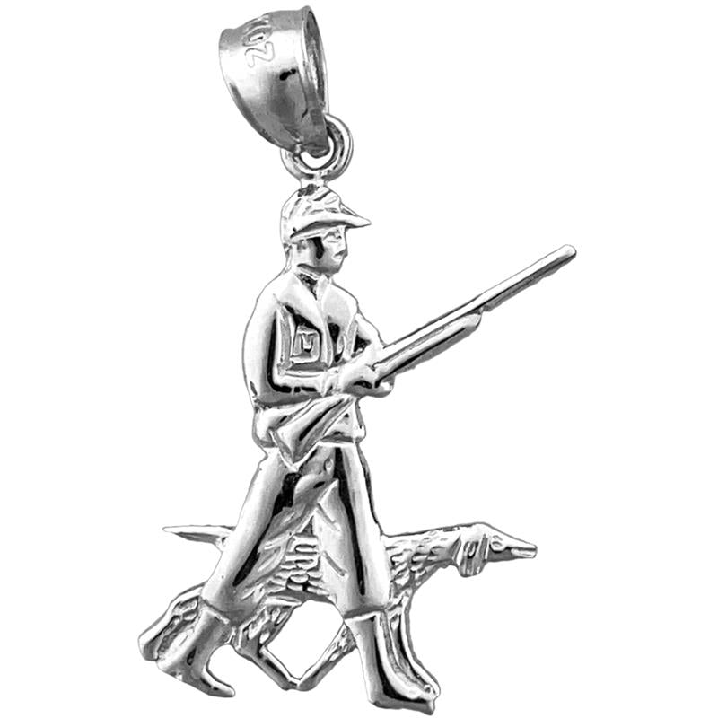 14K Gold Hunter and Hound Pendant