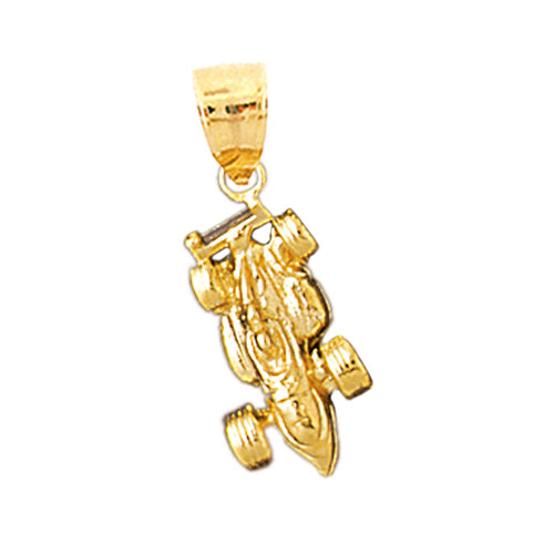 14K Gold Racing Nascar Car Charm