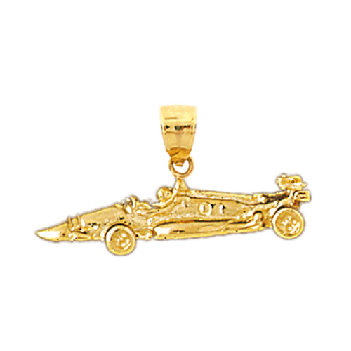 14K Gold Racing Car Charm