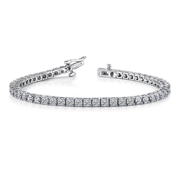 3 ct. tw. Natural Diamond Tennis Bracelet in 14K White Gold - All Lengths Options Available