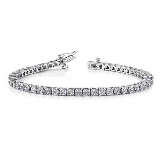 3 ct. tw. Natural Diamond Tennis Bracelet in 14K White Gold - All Lengths Options Available