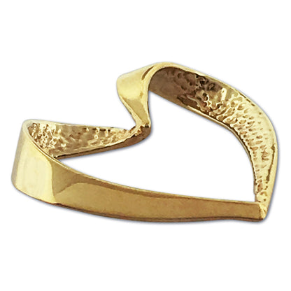 14K Gold Floating Heart Pendant