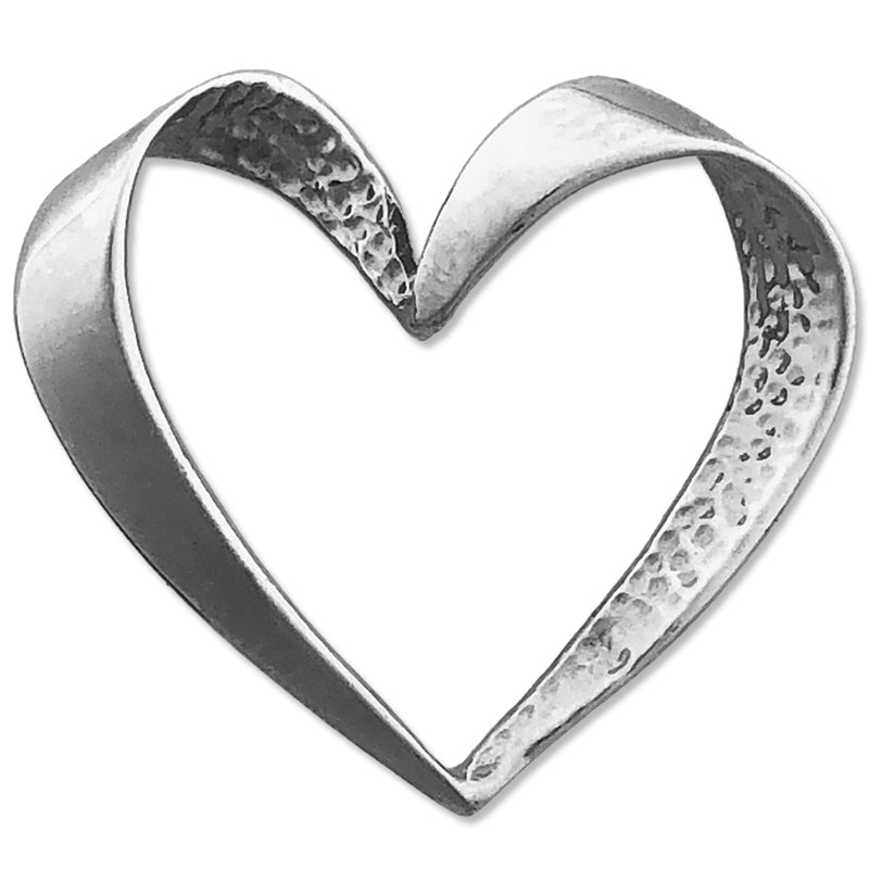 14K Gold Floating Heart Pendant