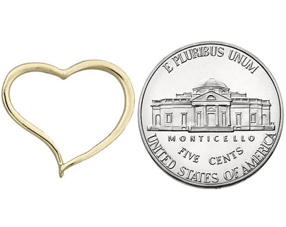 14K Gold Wire Heart Pendant