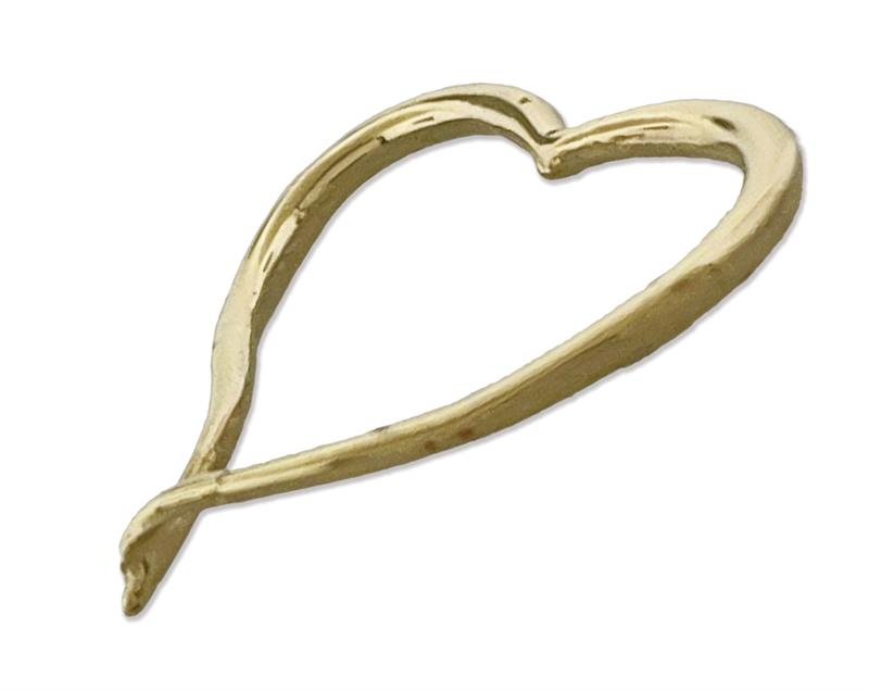 14K Gold Wire Heart Pendant