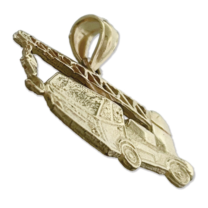14K Gold Truck Mounted Crane Pendant
