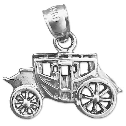 14K Gold Stagecoach Charm