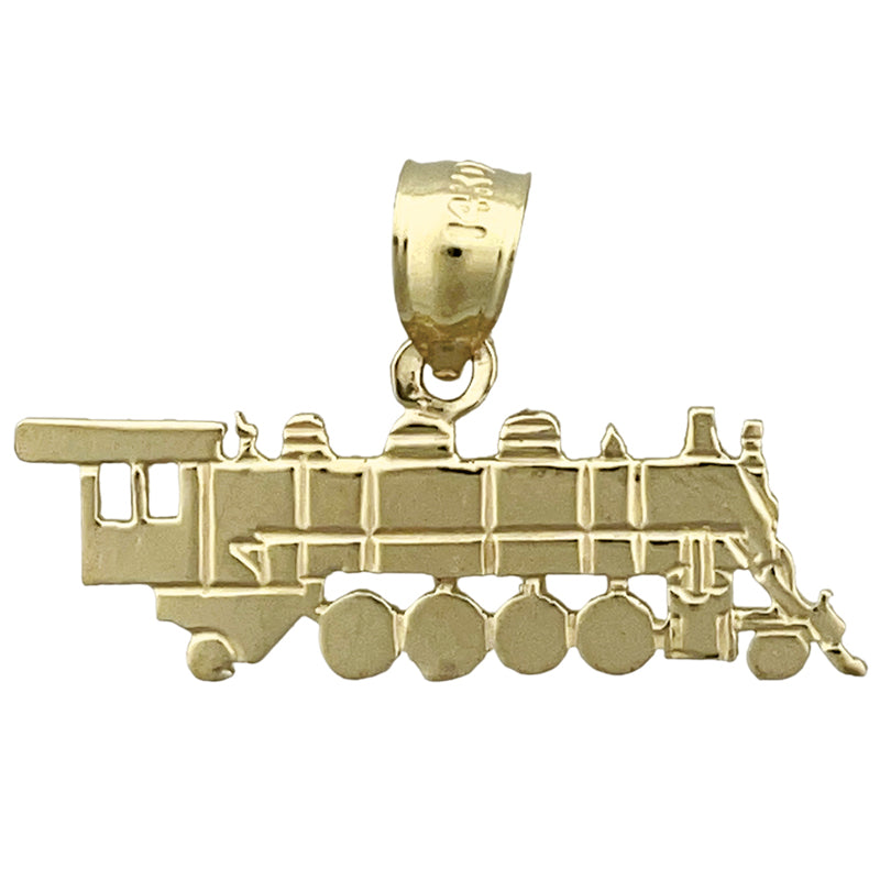 14K Gold Locomotive Train Charm