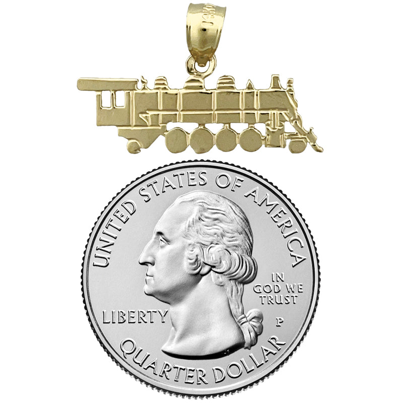 14K Gold Locomotive Train Charm