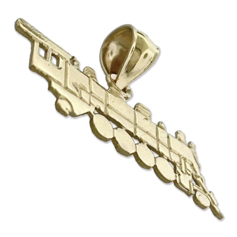 14K Gold Locomotive Train Charm