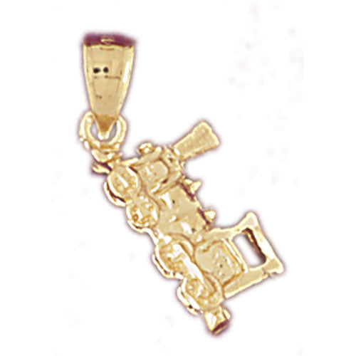 14K Gold 3-D Locomotive Train Charm