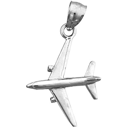 14K Gold Jetliner Airplane Charm