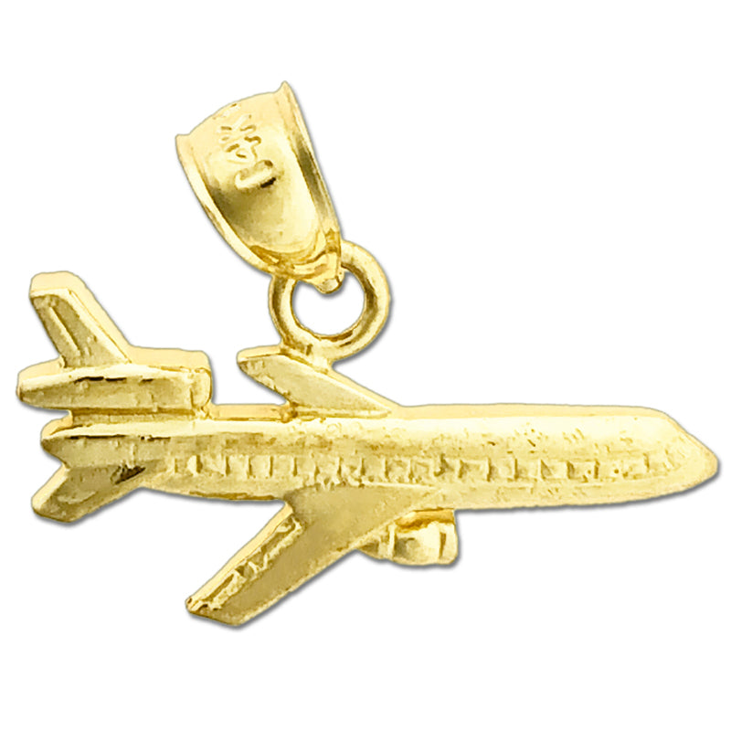 14K Gold 22MM Passenger Airplane Charm