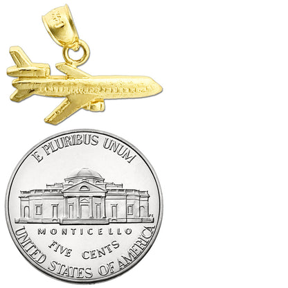 14K Gold 22MM Passenger Airplane Charm