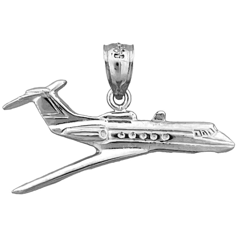 14K Gold Business Jet Airplane Pendant
