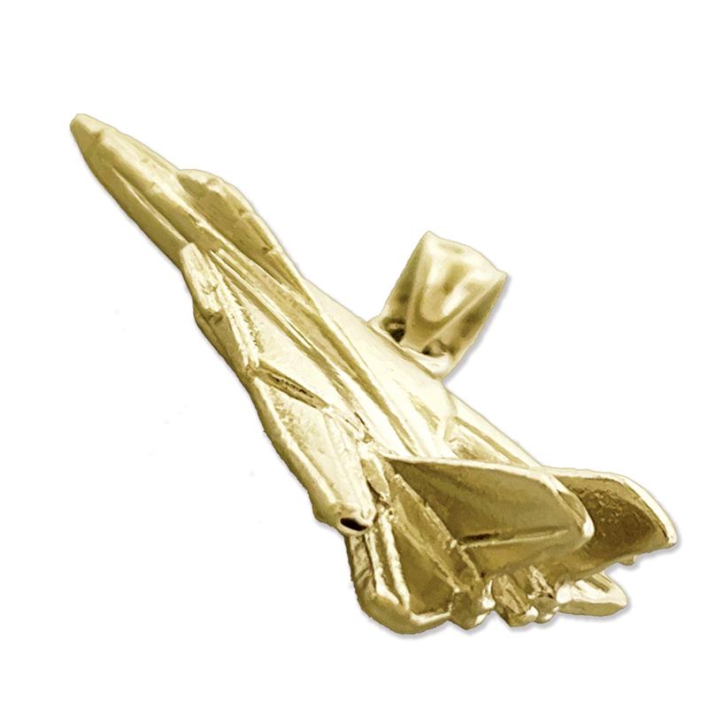 14K Gold Grumman F-14 Tomcat Jet Pendant