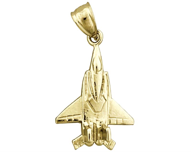 14K Gold F-15 Aircraft Charm