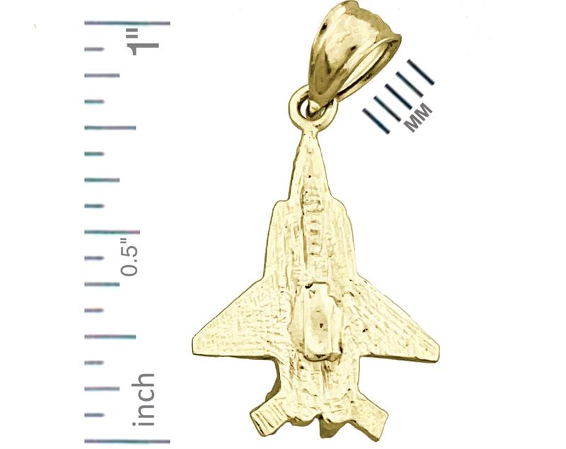 14K Gold F-15 Aircraft Charm