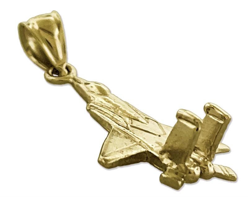 14K Gold F-15 Aircraft Charm