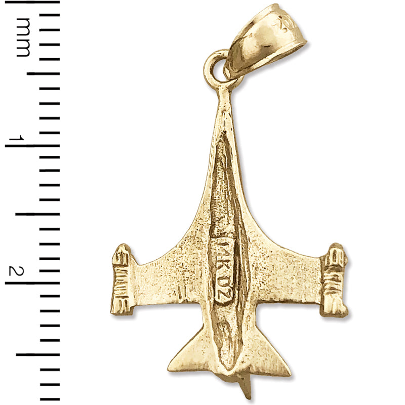 14K Gold F5 Freedom Fighter Jet Charm