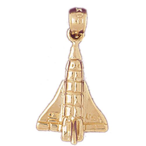 14K Gold USA Space Craft Charm