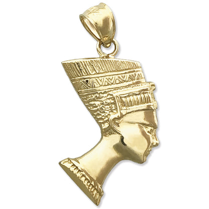 14K Gold Egyptian Queen Nefertiti Charm