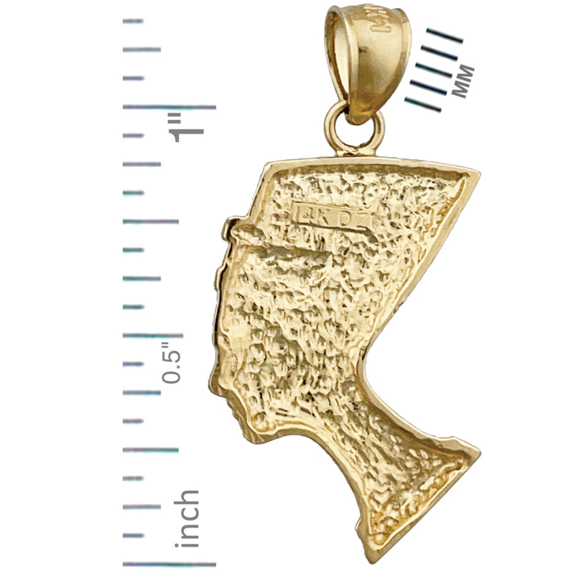 14K Gold Egyptian Queen Nefertiti Charm