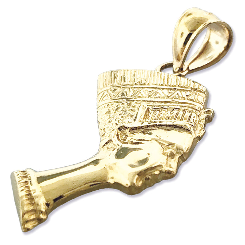 14K Gold Egyptian Queen Nefertiti Charm