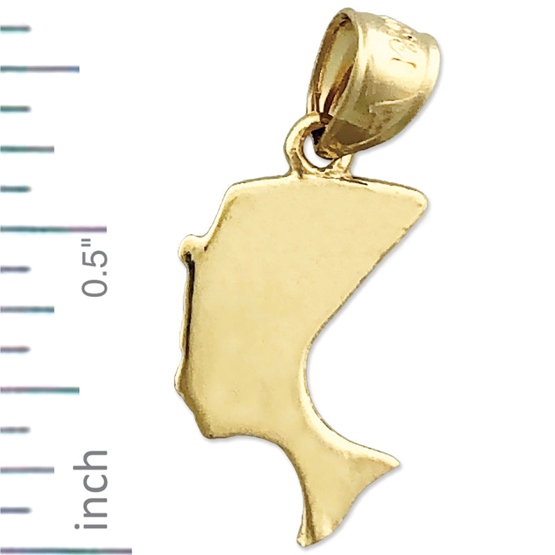 14K Gold Queen Nefertiti Of Egypt Charm