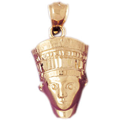 14K Gold Nefertiti Head Charm