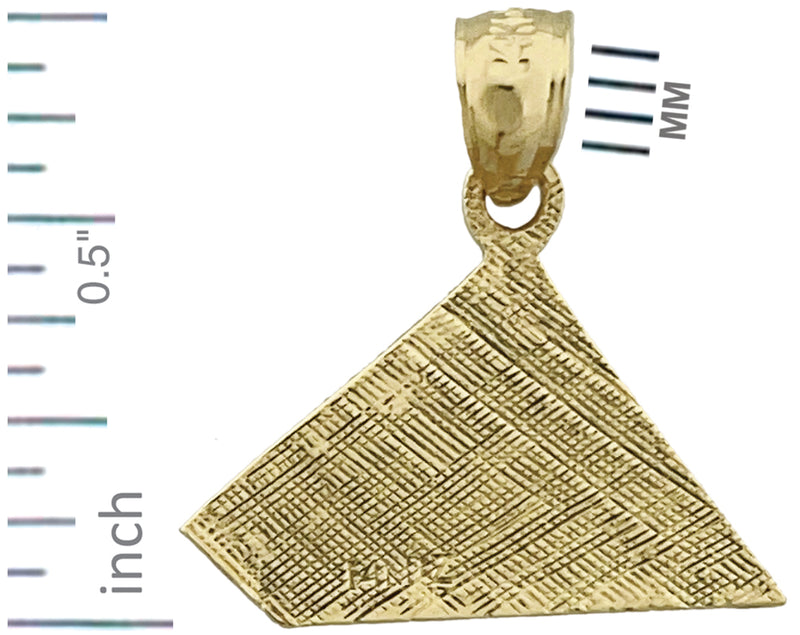 14K Gold Egyptian Pyramid Charm