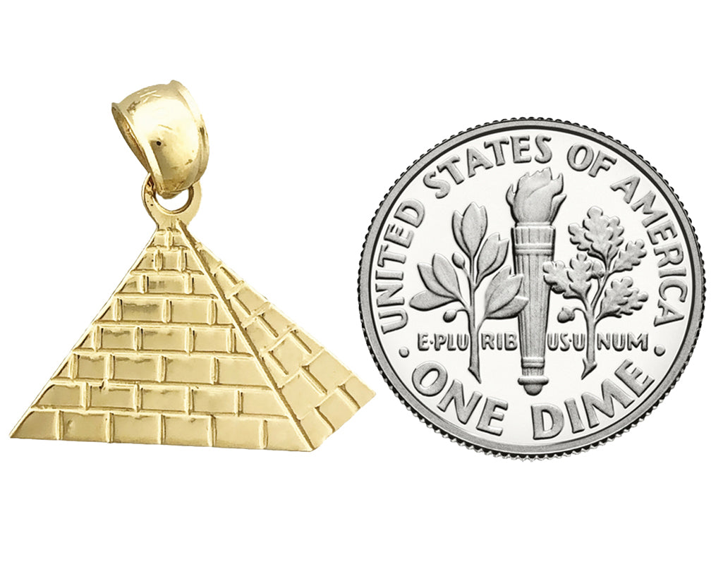 14K Gold Egyptian Pyramid Charm