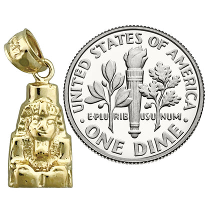 14K Gold Egyptian Pharaoh Charm