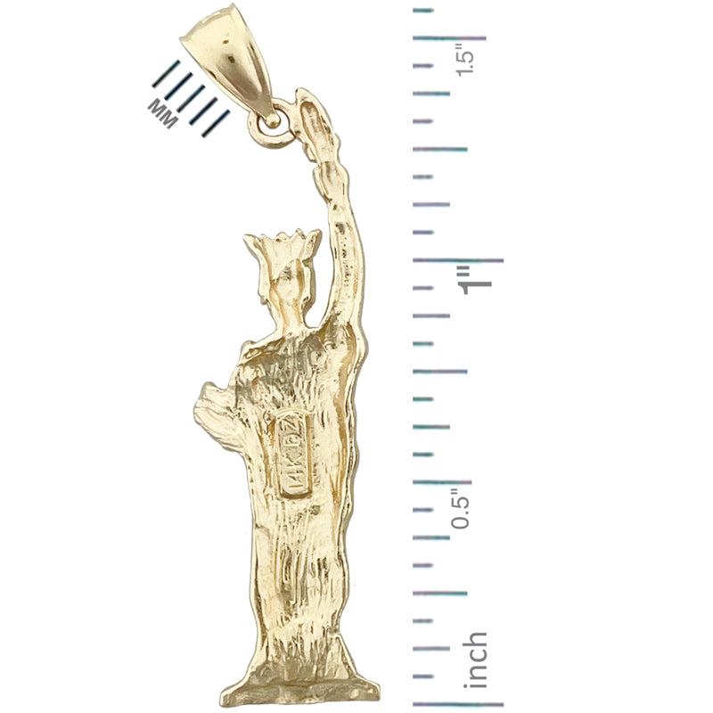 14K Gold Statue Of Liberty Pendant