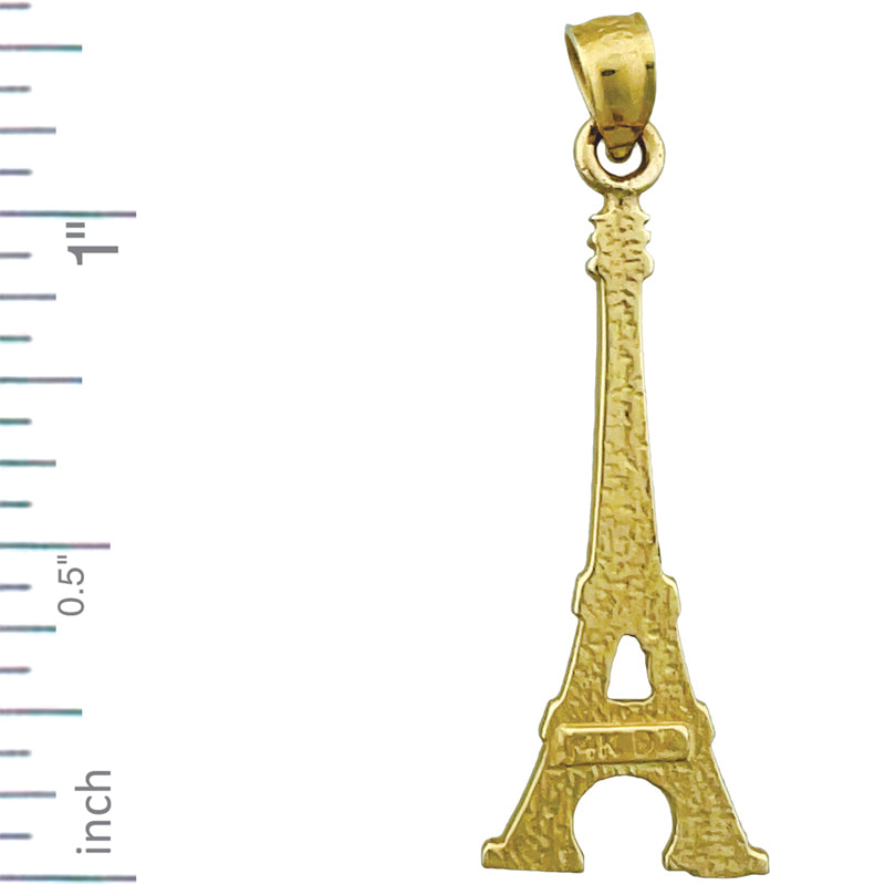 14K Gold Eiffel Tower Pendant