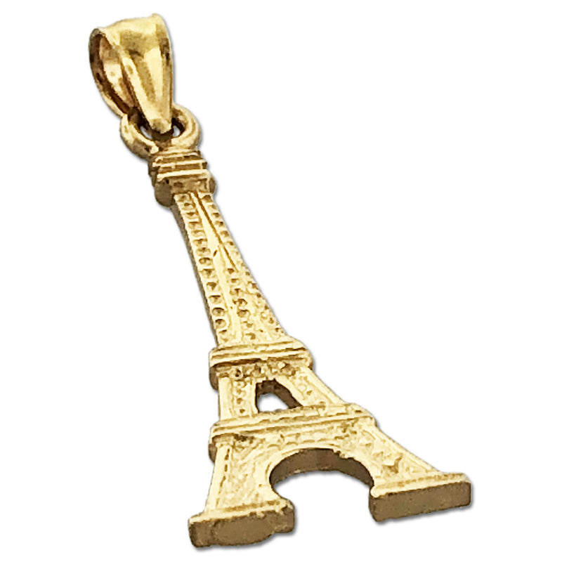 14K Gold Eiffel Tower Pendant