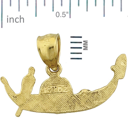 14K Gold Italy Venetian Gondola Charm