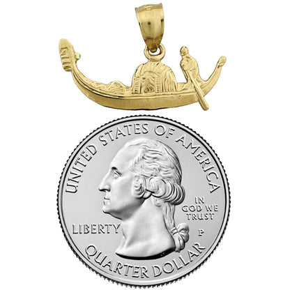 14K Gold Italy Venetian Gondola Charm
