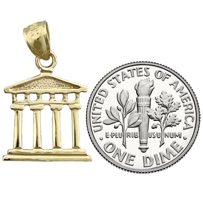 14K Gold Greek Parthenon Charm