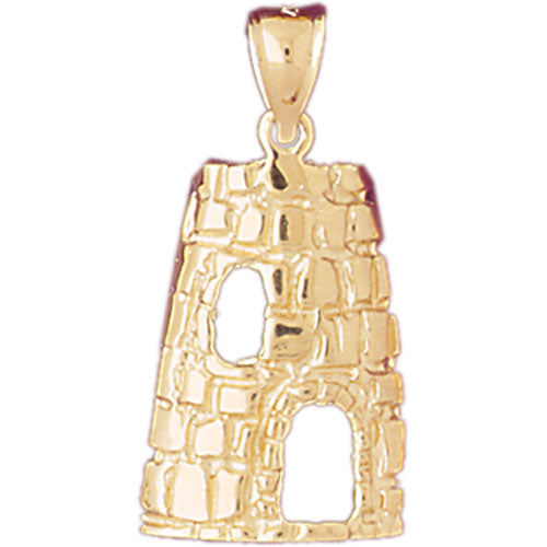 14K Gold Stone Sugar Mill Charm