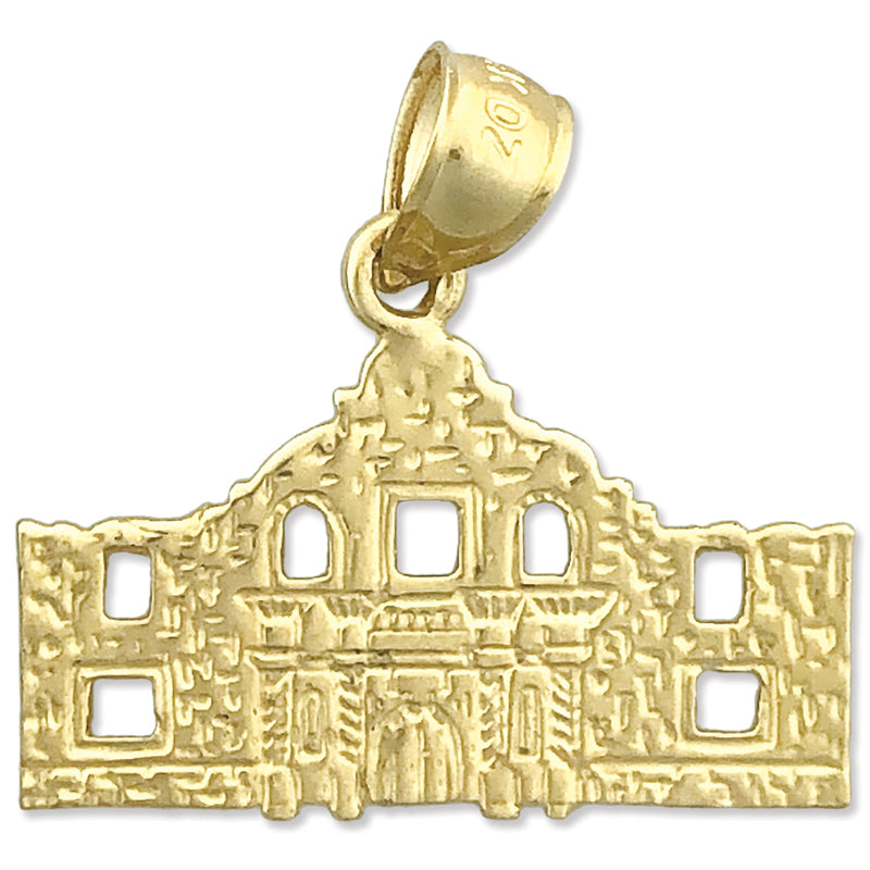 14K Gold San Antonio de Valero Mission Pendant