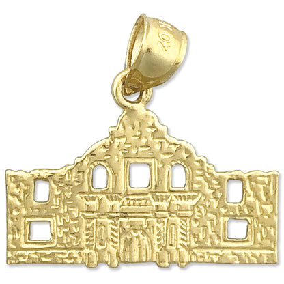 14K Gold San Antonio de Valero Mission Pendant