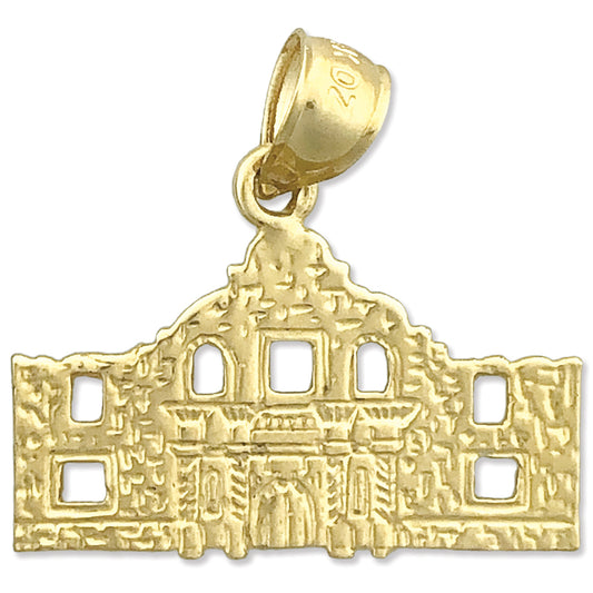 14K Gold San Antonio de Valero Mission Pendant