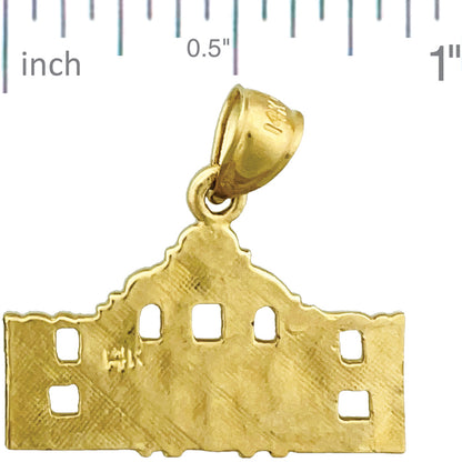 14K Gold San Antonio de Valero Mission Pendant