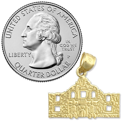 14K Gold San Antonio de Valero Mission Pendant
