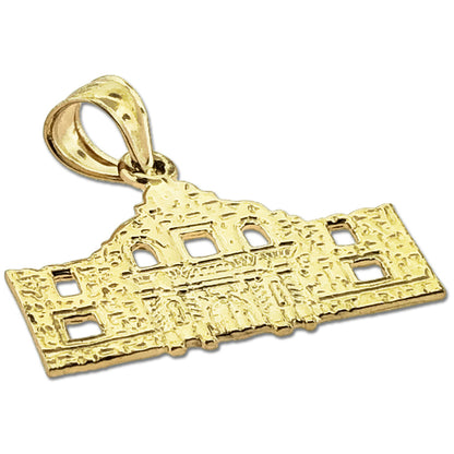 14K Gold San Antonio de Valero Mission Pendant
