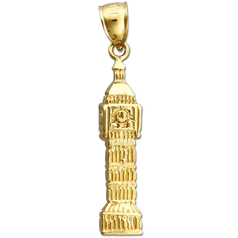 14K Gold Big Ben Westminster London Charm