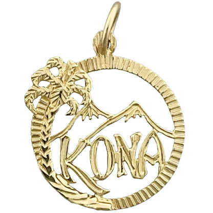 14K Gold Hawaii Kona Island Charm